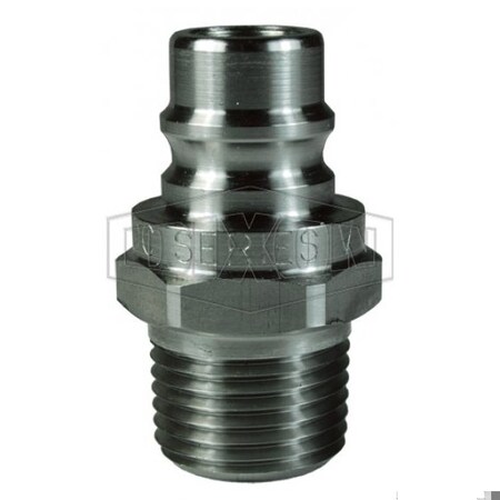 Dixon 316SS 1-1/4 in H-NIPPLE, 1-1/4 in MNPTF V10M10-SS-E